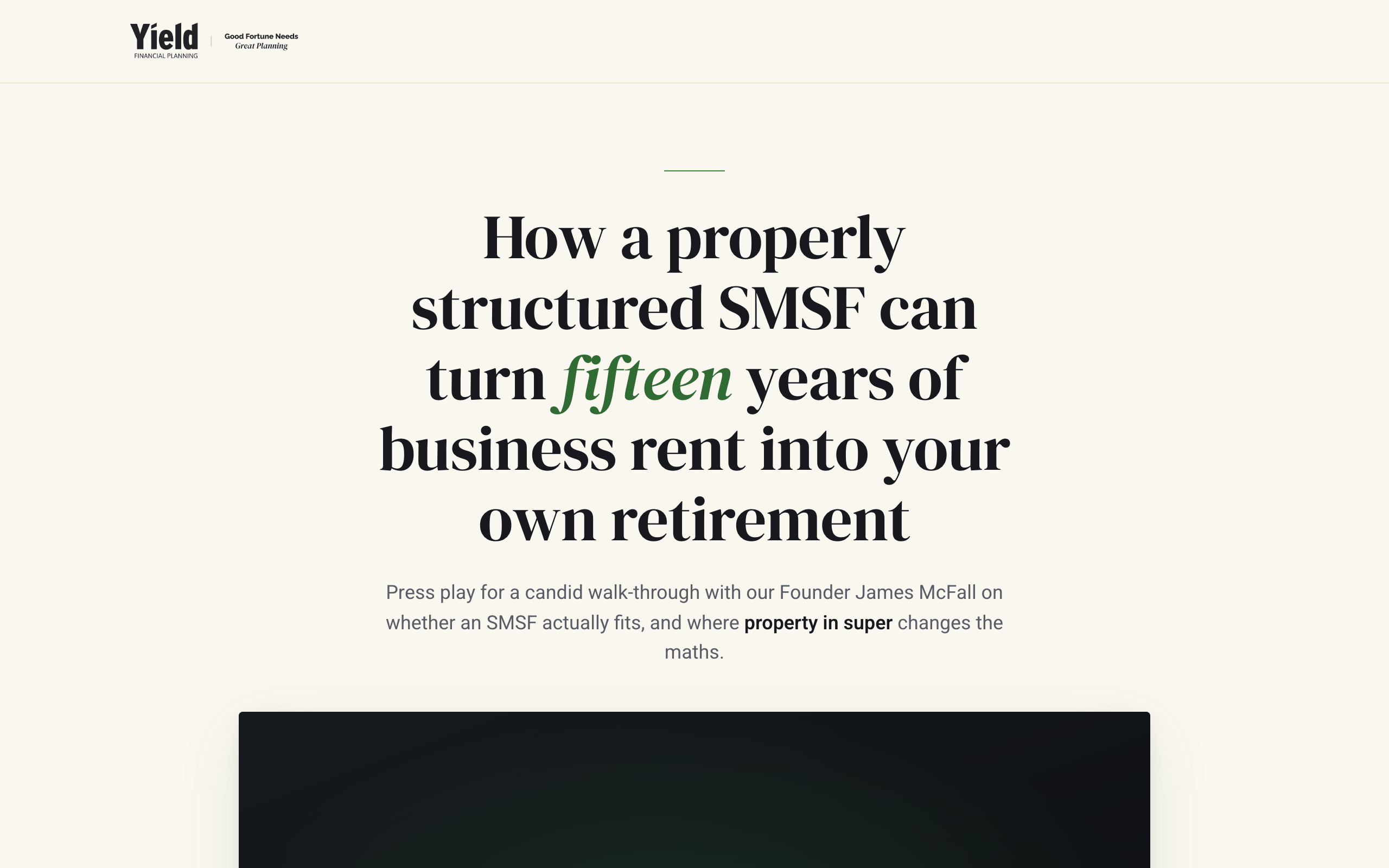 Landing page preview